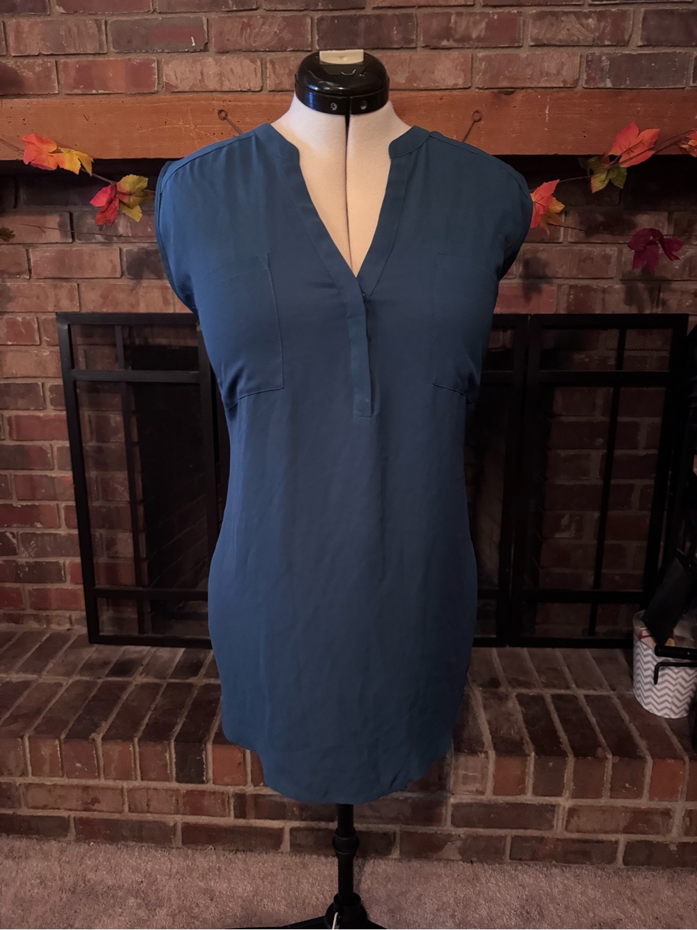 Torrid Teal Split-Neck Tunic Top